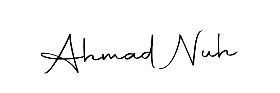 Make a beautiful signature design for name Ahmad Nuh. Use this online signature maker to create a handwritten signature for free. Ahmad Nuh signature style 10 images and pictures png