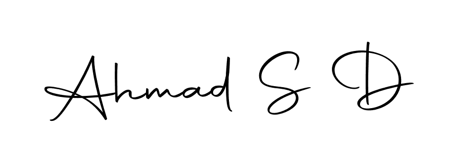 Design your own signature with our free online signature maker. With this signature software, you can create a handwritten (Autography-DOLnW) signature for name Ahmad S D. Ahmad S D signature style 10 images and pictures png