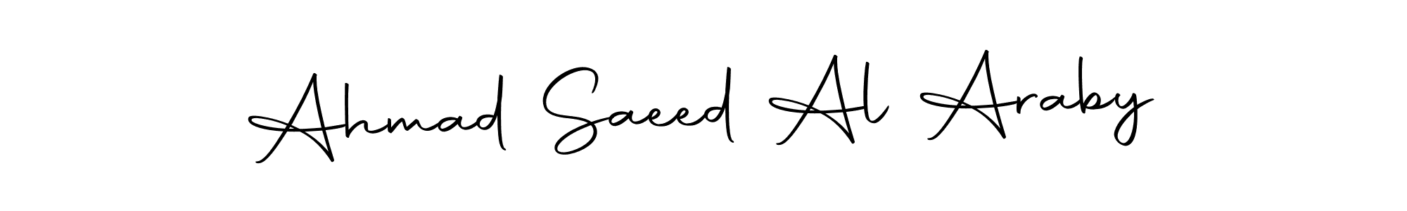 Make a beautiful signature design for name Ahmad Saeed Al Araby. With this signature (Autography-DOLnW) style, you can create a handwritten signature for free. Ahmad Saeed Al Araby signature style 10 images and pictures png