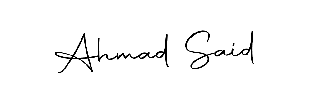 How to make Ahmad Said name signature. Use Autography-DOLnW style for creating short signs online. This is the latest handwritten sign. Ahmad Said signature style 10 images and pictures png