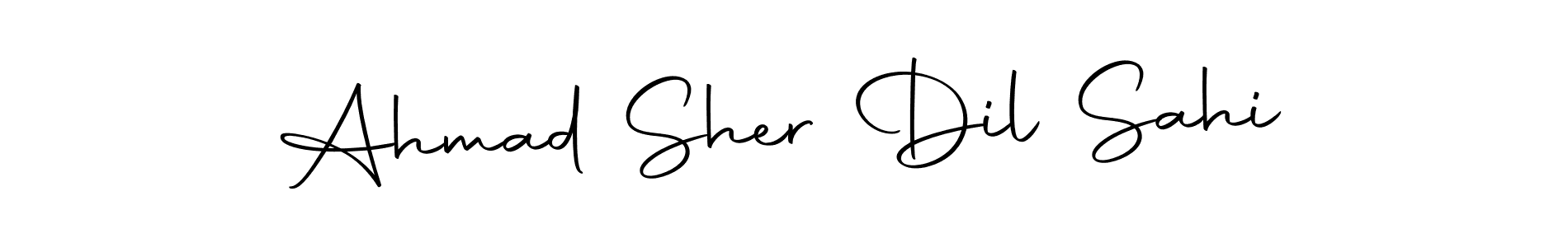 Create a beautiful signature design for name Ahmad Sher Dil Sahi. With this signature (Autography-DOLnW) fonts, you can make a handwritten signature for free. Ahmad Sher Dil Sahi signature style 10 images and pictures png