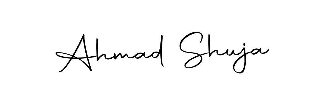 How to make Ahmad Shuja name signature. Use Autography-DOLnW style for creating short signs online. This is the latest handwritten sign. Ahmad Shuja signature style 10 images and pictures png
