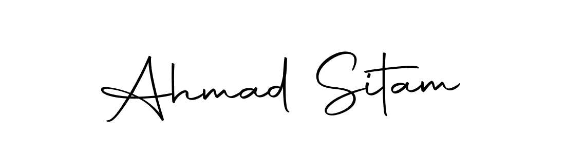 You should practise on your own different ways (Autography-DOLnW) to write your name (Ahmad Sitam) in signature. don't let someone else do it for you. Ahmad Sitam signature style 10 images and pictures png