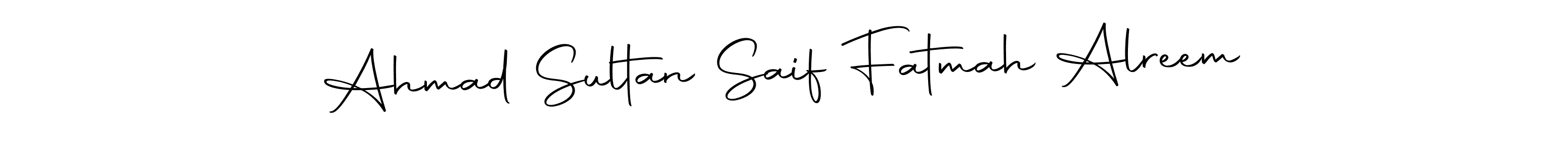 This is the best signature style for the Ahmad Sultan Saif Fatmah Alreem name. Also you like these signature font (Autography-DOLnW). Mix name signature. Ahmad Sultan Saif Fatmah Alreem signature style 10 images and pictures png