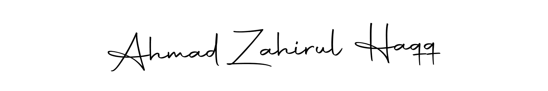 Design your own signature with our free online signature maker. With this signature software, you can create a handwritten (Autography-DOLnW) signature for name Ahmad Zahirul Haqq. Ahmad Zahirul Haqq signature style 10 images and pictures png