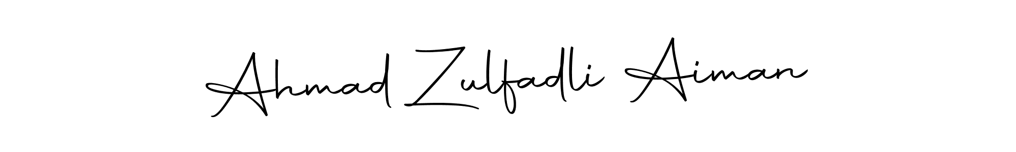 Make a beautiful signature design for name Ahmad Zulfadli Aiman. Use this online signature maker to create a handwritten signature for free. Ahmad Zulfadli Aiman signature style 10 images and pictures png
