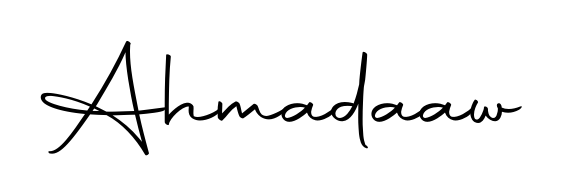 Try this chic Ahmadaaw handwritten sign style. Using Autography-DOLnW font elements, it gives your name a sleek, memorable identity. Ahmadaaw signature style 10 images and pictures png