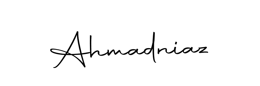 How to make Ahmadniaz name signature. Use Autography-DOLnW style for creating short signs online. This is the latest handwritten sign. Ahmadniaz signature style 10 images and pictures png