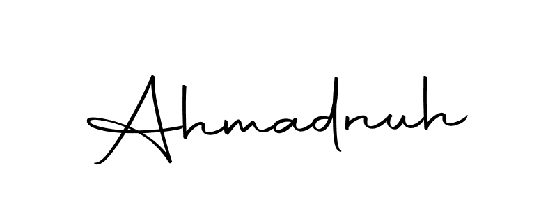 You can use this online signature creator to create a handwritten signature for the name Ahmadnuh. This is the best online autograph maker. Ahmadnuh signature style 10 images and pictures png