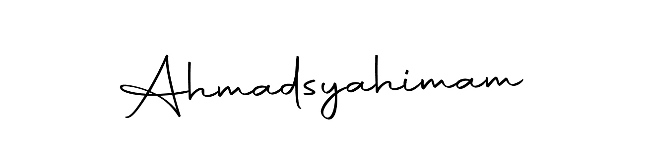 Make a beautiful signature design for name Ahmadsyahimam. With this signature (Autography-DOLnW) style, you can create a handwritten signature for free. Ahmadsyahimam signature style 10 images and pictures png