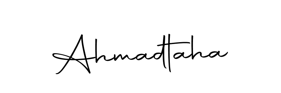 Create a beautiful signature design for name Ahmadtaha. With this signature (Autography-DOLnW) fonts, you can make a handwritten signature for free. Ahmadtaha signature style 10 images and pictures png