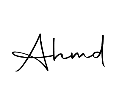 Use a signature maker to create a handwritten signature online. With this signature software, you can design (Autography-DOLnW) your own signature for name Ahmd. Ahmd signature style 10 images and pictures png