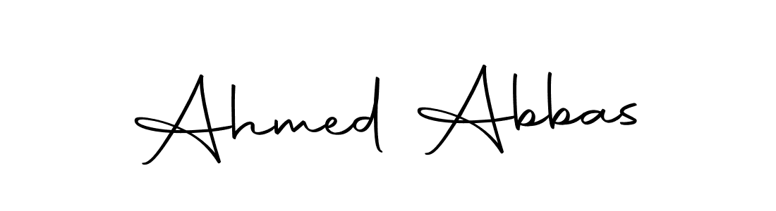 How to make Ahmed Abbas name signature. Use Autography-DOLnW style for creating short signs online. This is the latest handwritten sign. Ahmed Abbas signature style 10 images and pictures png