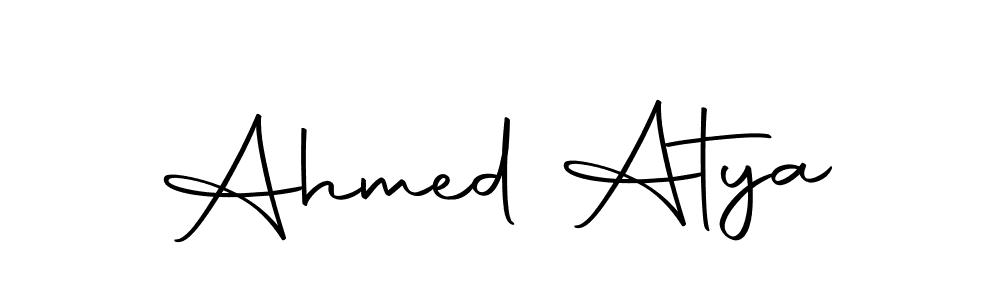 Create a beautiful signature design for name Ahmed Atya. With this signature (Autography-DOLnW) fonts, you can make a handwritten signature for free. Ahmed Atya signature style 10 images and pictures png