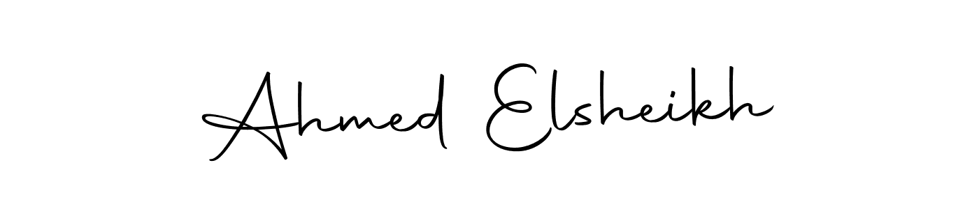How to make Ahmed Elsheikh name signature. Use Autography-DOLnW style for creating short signs online. This is the latest handwritten sign. Ahmed Elsheikh signature style 10 images and pictures png