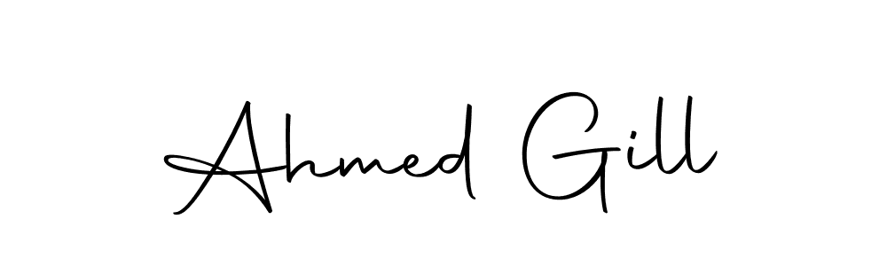 Similarly Autography-DOLnW is the best handwritten signature design. Signature creator online .You can use it as an online autograph creator for name Ahmed Gill. Ahmed Gill signature style 10 images and pictures png