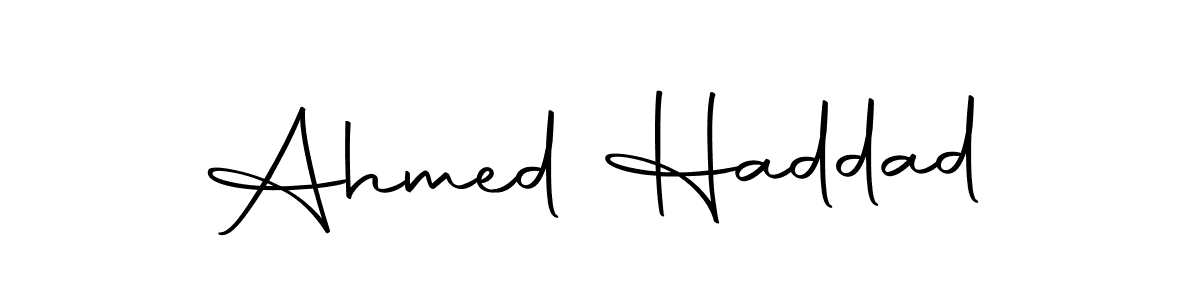 Ahmed Haddad stylish signature style. Best Handwritten Sign (Autography-DOLnW) for my name. Handwritten Signature Collection Ideas for my name Ahmed Haddad. Ahmed Haddad signature style 10 images and pictures png