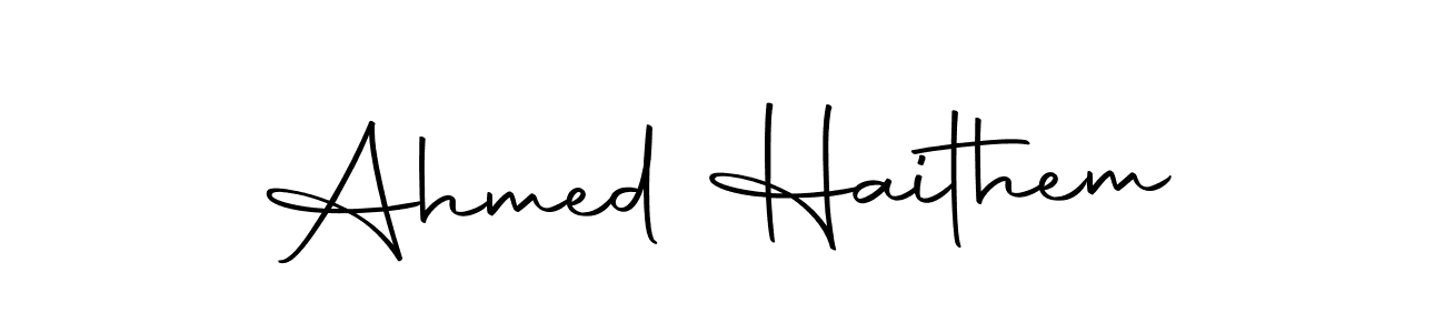 Design your own signature with our free online signature maker. With this signature software, you can create a handwritten (Autography-DOLnW) signature for name Ahmed Haithem. Ahmed Haithem signature style 10 images and pictures png