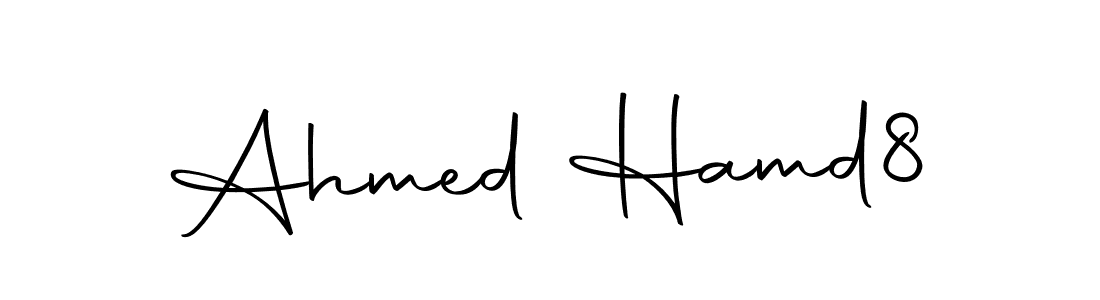 How to make Ahmed Hamd8 name signature. Use Autography-DOLnW style for creating short signs online. This is the latest handwritten sign. Ahmed Hamd8 signature style 10 images and pictures png