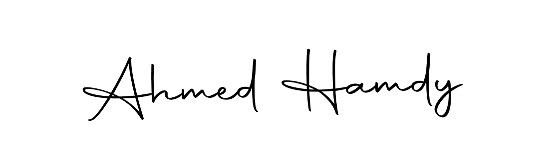 You should practise on your own different ways (Autography-DOLnW) to write your name (Ahmed Hamdy) in signature. don't let someone else do it for you. Ahmed Hamdy signature style 10 images and pictures png