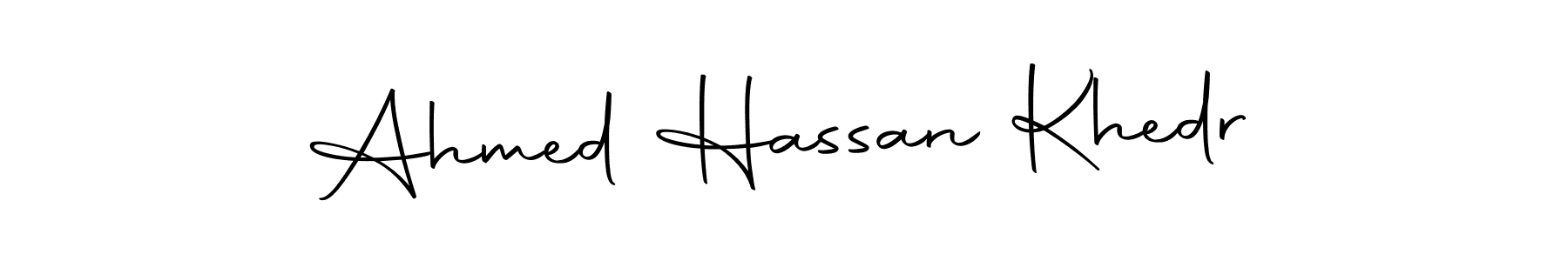 How to make Ahmed Hassan Khedr name signature. Use Autography-DOLnW style for creating short signs online. This is the latest handwritten sign. Ahmed Hassan Khedr signature style 10 images and pictures png