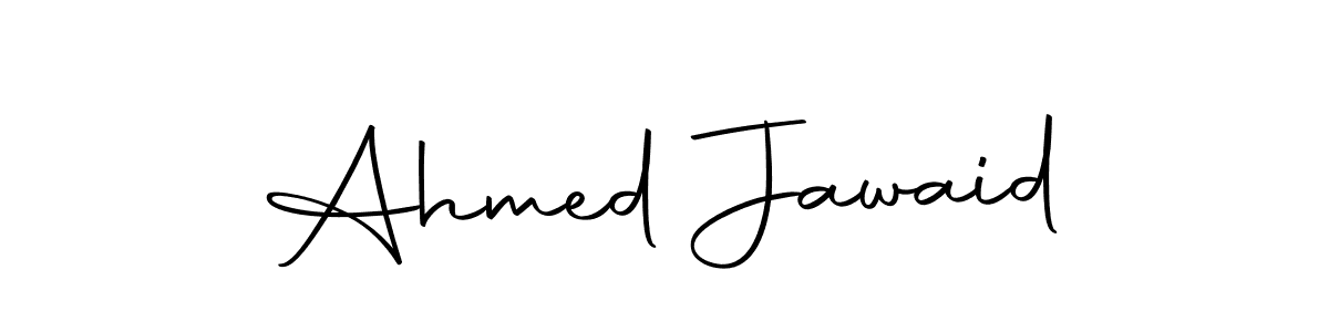 How to make Ahmed Jawaid name signature. Use Autography-DOLnW style for creating short signs online. This is the latest handwritten sign. Ahmed Jawaid signature style 10 images and pictures png