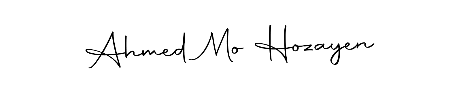 Create a beautiful signature design for name Ahmed Mo Hozayen. With this signature (Autography-DOLnW) fonts, you can make a handwritten signature for free. Ahmed Mo Hozayen signature style 10 images and pictures png