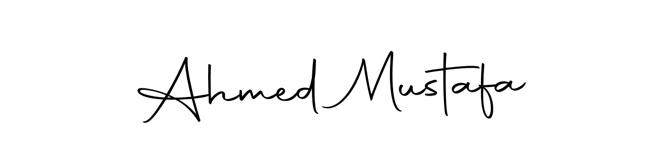 Ahmed Mustafa stylish signature style. Best Handwritten Sign (Autography-DOLnW) for my name. Handwritten Signature Collection Ideas for my name Ahmed Mustafa. Ahmed Mustafa signature style 10 images and pictures png