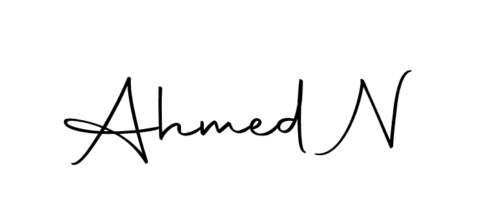 You should practise on your own different ways (Autography-DOLnW) to write your name (Ahmed N) in signature. don't let someone else do it for you. Ahmed N signature style 10 images and pictures png