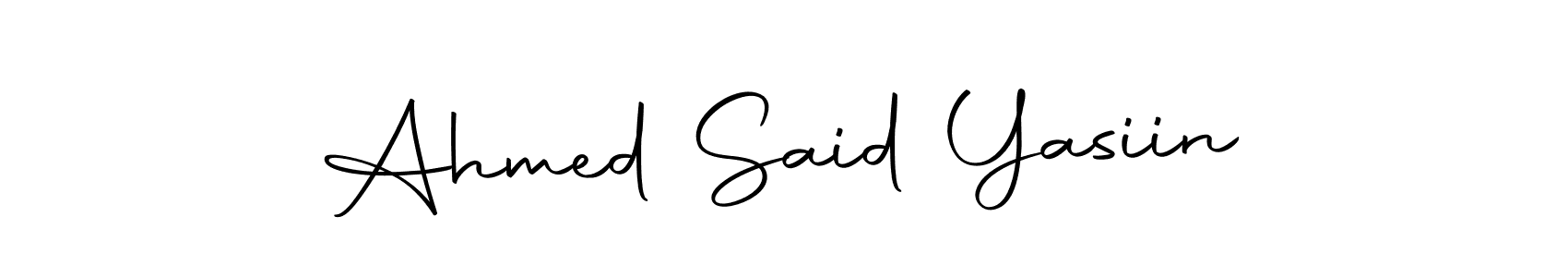 Make a short Ahmed Said Yasiin signature style. Manage your documents anywhere anytime using Autography-DOLnW. Create and add eSignatures, submit forms, share and send files easily. Ahmed Said Yasiin signature style 10 images and pictures png