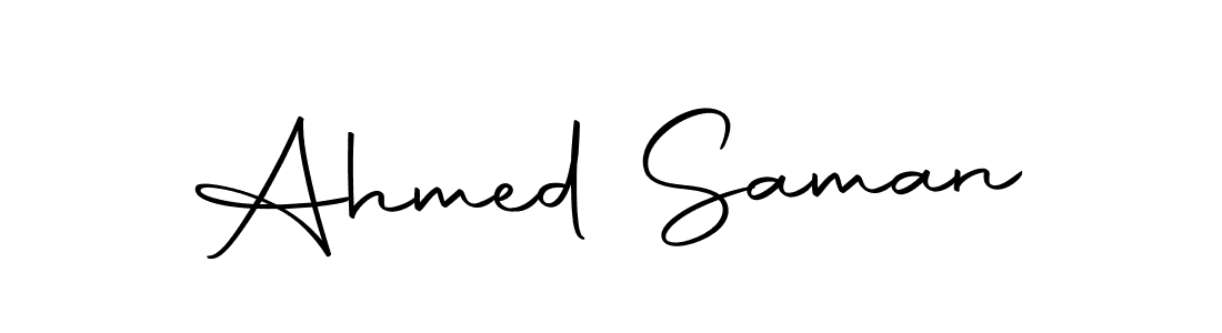 How to make Ahmed Saman name signature. Use Autography-DOLnW style for creating short signs online. This is the latest handwritten sign. Ahmed Saman signature style 10 images and pictures png