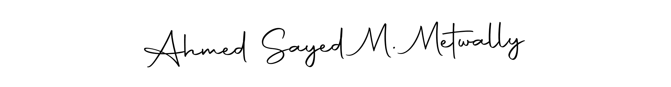 This is the best signature style for the Ahmed Sayed M. Metwally name. Also you like these signature font (Autography-DOLnW). Mix name signature. Ahmed Sayed M. Metwally signature style 10 images and pictures png