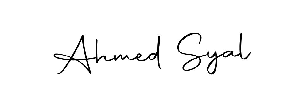 Design your own signature with our free online signature maker. With this signature software, you can create a handwritten (Autography-DOLnW) signature for name Ahmed Syal. Ahmed Syal signature style 10 images and pictures png