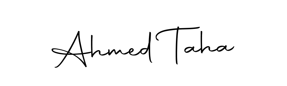 Make a beautiful signature design for name Ahmed Taha. With this signature (Autography-DOLnW) style, you can create a handwritten signature for free. Ahmed Taha signature style 10 images and pictures png