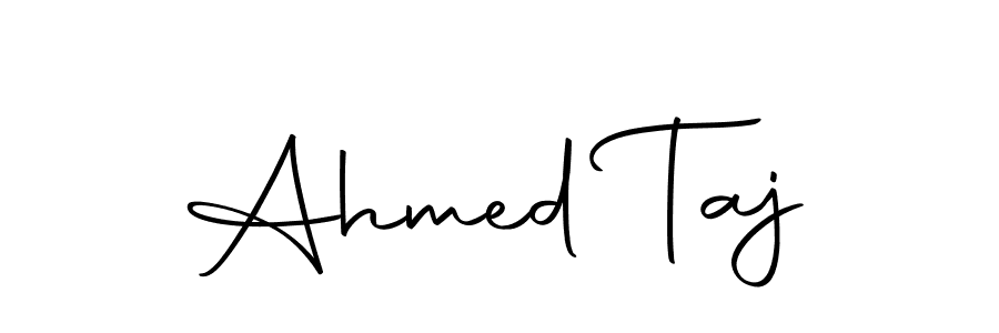 Make a beautiful signature design for name Ahmed Taj. With this signature (Autography-DOLnW) style, you can create a handwritten signature for free. Ahmed Taj signature style 10 images and pictures png