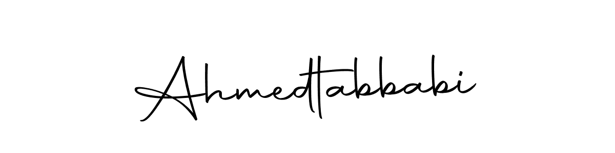 Create a beautiful signature design for name Ahmedtabbabi. With this signature (Autography-DOLnW) fonts, you can make a handwritten signature for free. Ahmedtabbabi signature style 10 images and pictures png
