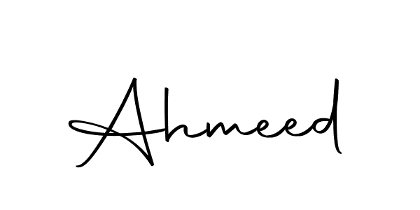 How to make Ahmeed name signature. Use Autography-DOLnW style for creating short signs online. This is the latest handwritten sign. Ahmeed signature style 10 images and pictures png