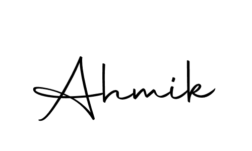 Design your own signature with our free online signature maker. With this signature software, you can create a handwritten (Autography-DOLnW) signature for name Ahmik. Ahmik signature style 10 images and pictures png