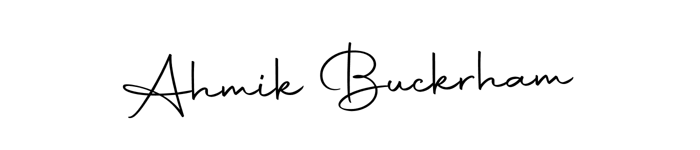 Also we have Ahmik Buckrham name is the best signature style. Create professional handwritten signature collection using Autography-DOLnW autograph style. Ahmik Buckrham signature style 10 images and pictures png
