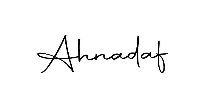 Design your own signature with our free online signature maker. With this signature software, you can create a handwritten (Autography-DOLnW) signature for name Ahnadaf. Ahnadaf signature style 10 images and pictures png