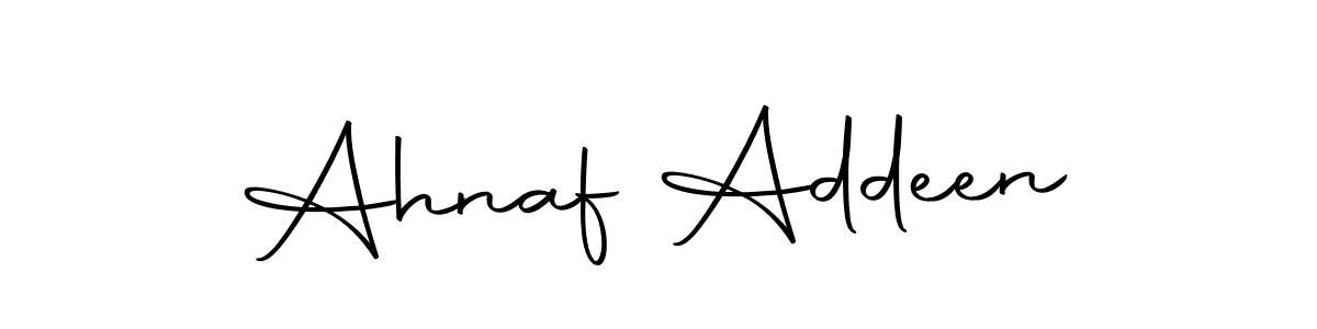 Make a beautiful signature design for name Ahnaf Addeen. With this signature (Autography-DOLnW) style, you can create a handwritten signature for free. Ahnaf Addeen signature style 10 images and pictures png