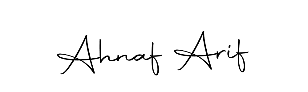 Use a signature maker to create a handwritten signature online. With this signature software, you can design (Autography-DOLnW) your own signature for name Ahnaf Arif. Ahnaf Arif signature style 10 images and pictures png