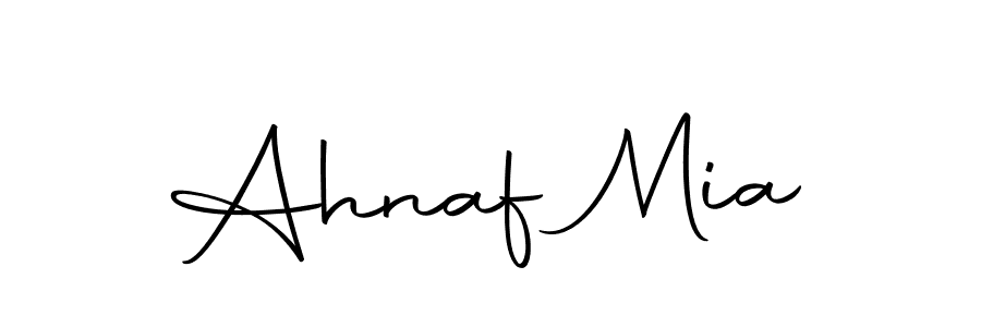 Create a beautiful signature design for name Ahnaf Mia. With this signature (Autography-DOLnW) fonts, you can make a handwritten signature for free. Ahnaf Mia signature style 10 images and pictures png