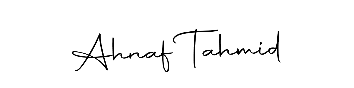 Create a beautiful signature design for name Ahnaf Tahmid. With this signature (Autography-DOLnW) fonts, you can make a handwritten signature for free. Ahnaf Tahmid signature style 10 images and pictures png