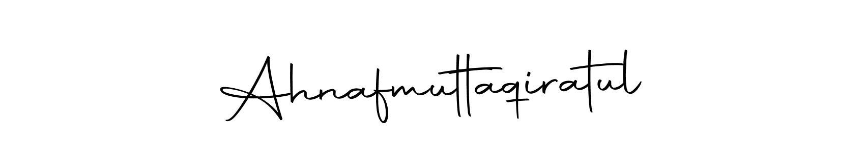 You should practise on your own different ways (Autography-DOLnW) to write your name (Ahnafmuttaqiratul) in signature. don't let someone else do it for you. Ahnafmuttaqiratul signature style 10 images and pictures png