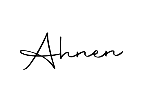 Design your own signature with our free online signature maker. With this signature software, you can create a handwritten (Autography-DOLnW) signature for name Ahnen. Ahnen signature style 10 images and pictures png