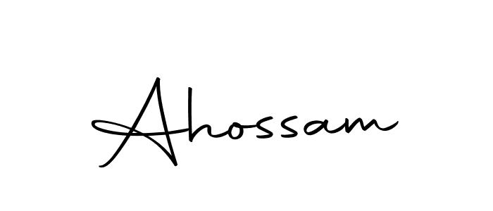 Use a signature maker to create a handwritten signature online. With this signature software, you can design (Autography-DOLnW) your own signature for name Ahossam. Ahossam signature style 10 images and pictures png