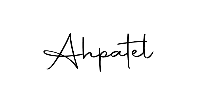 Create a beautiful signature design for name Ahpatel. With this signature (Autography-DOLnW) fonts, you can make a handwritten signature for free. Ahpatel signature style 10 images and pictures png