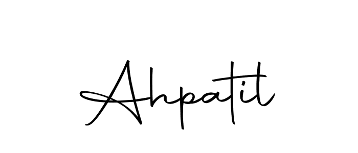 Design your own signature with our free online signature maker. With this signature software, you can create a handwritten (Autography-DOLnW) signature for name Ahpatil. Ahpatil signature style 10 images and pictures png