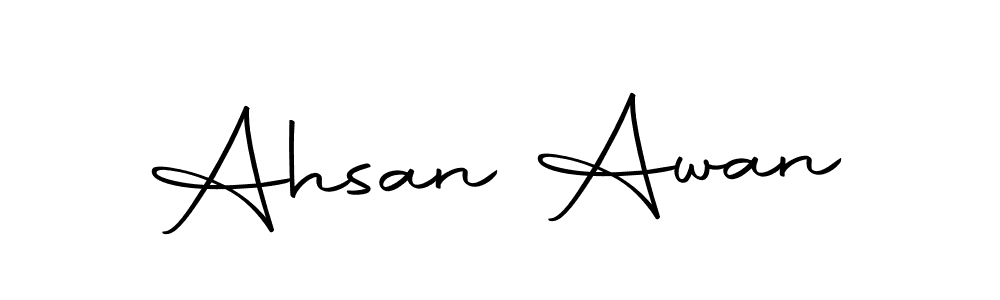 Make a short Ahsan Awan signature style. Manage your documents anywhere anytime using Autography-DOLnW. Create and add eSignatures, submit forms, share and send files easily. Ahsan Awan signature style 10 images and pictures png